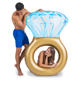 Diamond Ring Inflatable Pool Float for Travel Photography