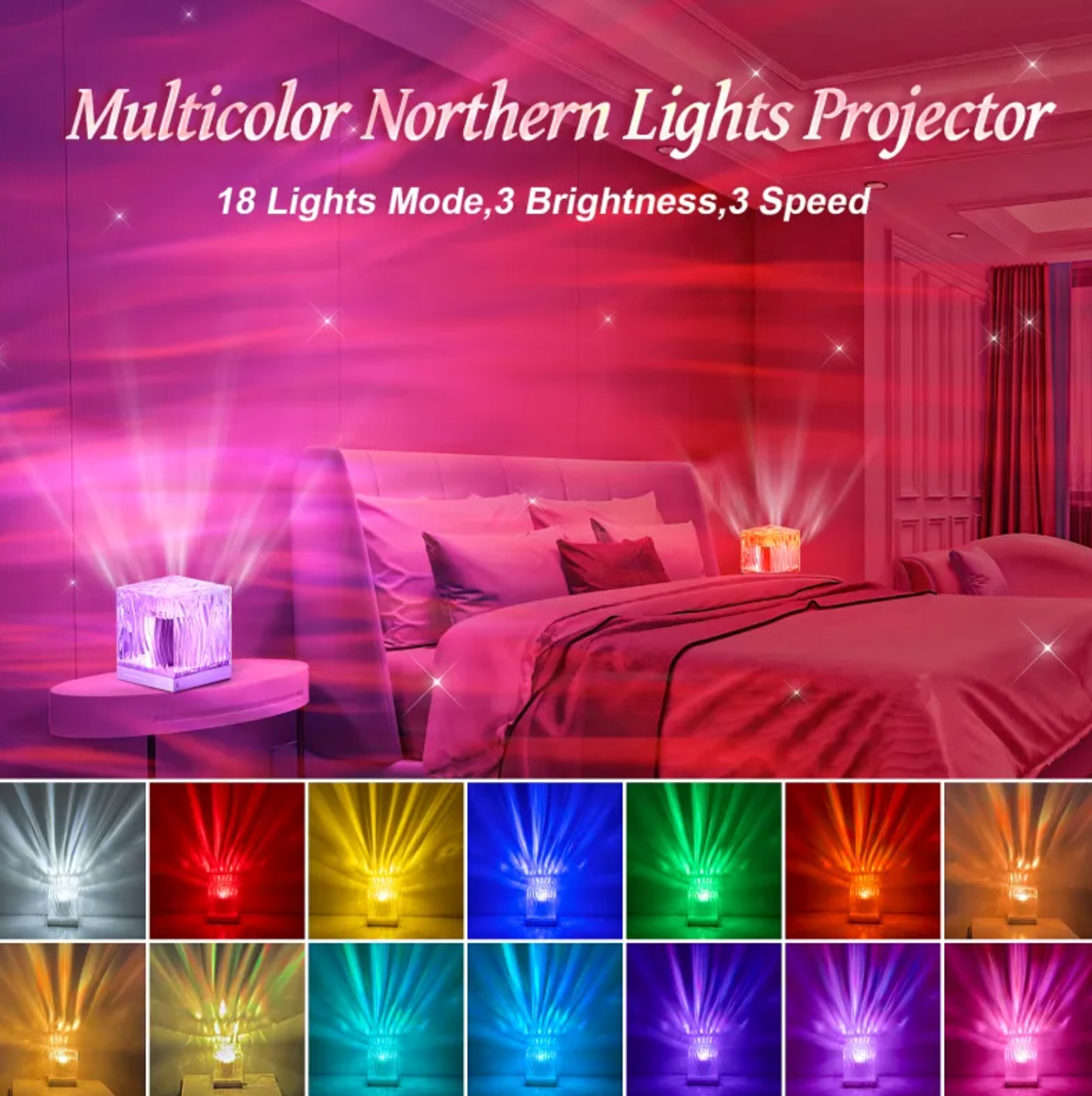 Northern Lights Ripple Projection Lamp