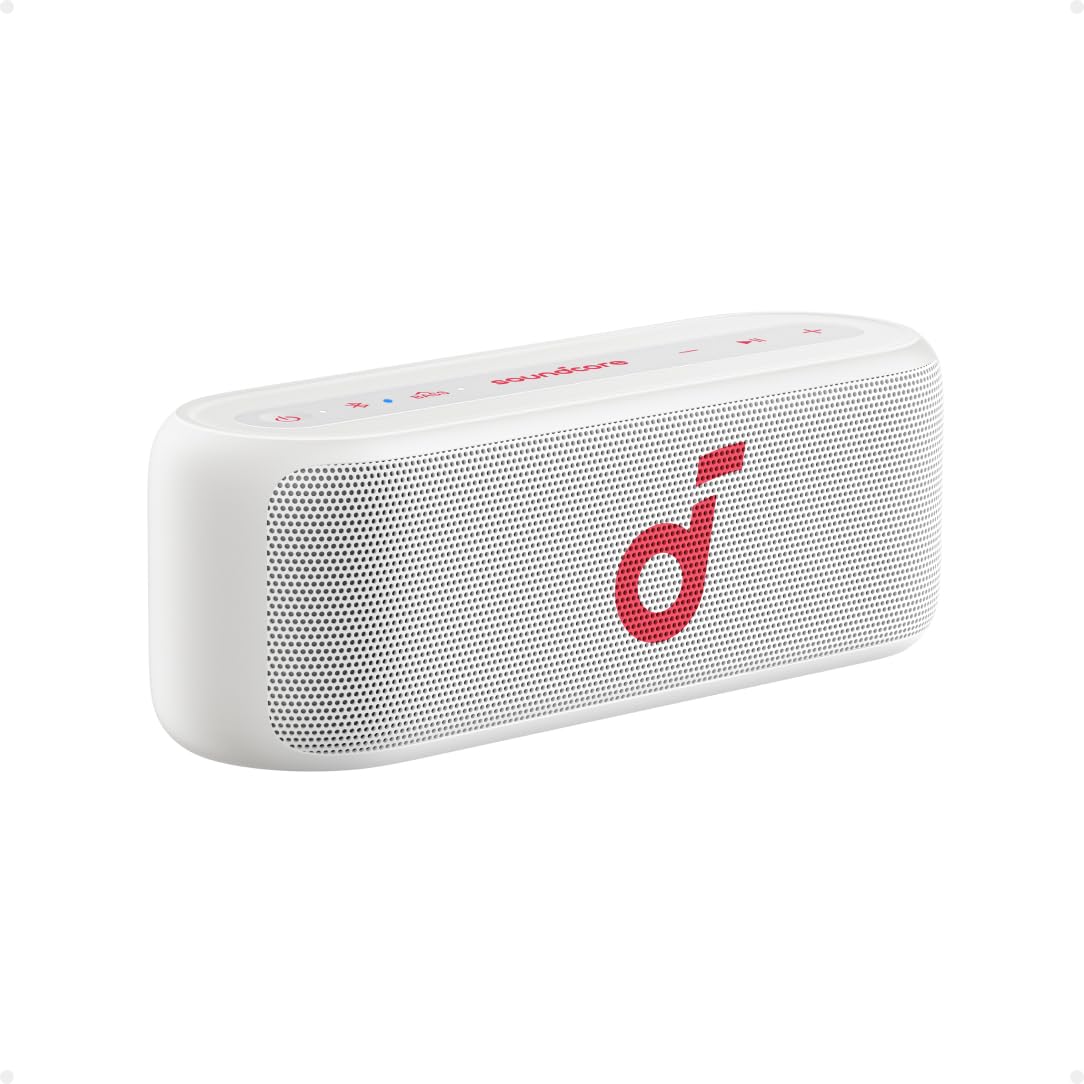 Soundcore Select 2S Bluetooth Speaker by Anker Portable with 20W Stereo Sound BassUp 16-Hour Playtime Wireless Stereo Pairing IPX7 Waterproof Electronics for Home Shower Hiking Outdoors