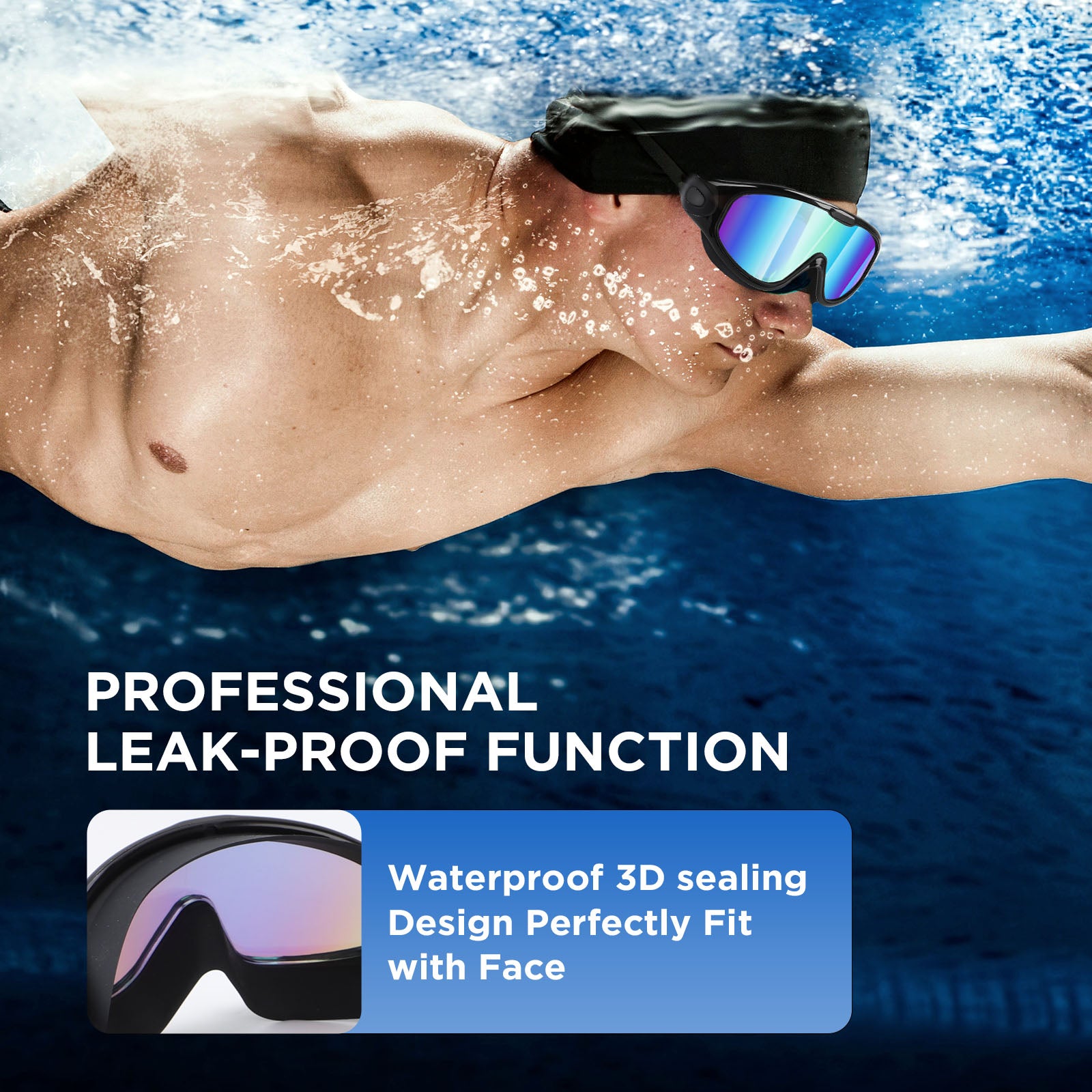 2-Pack Swimming Goggles Set
