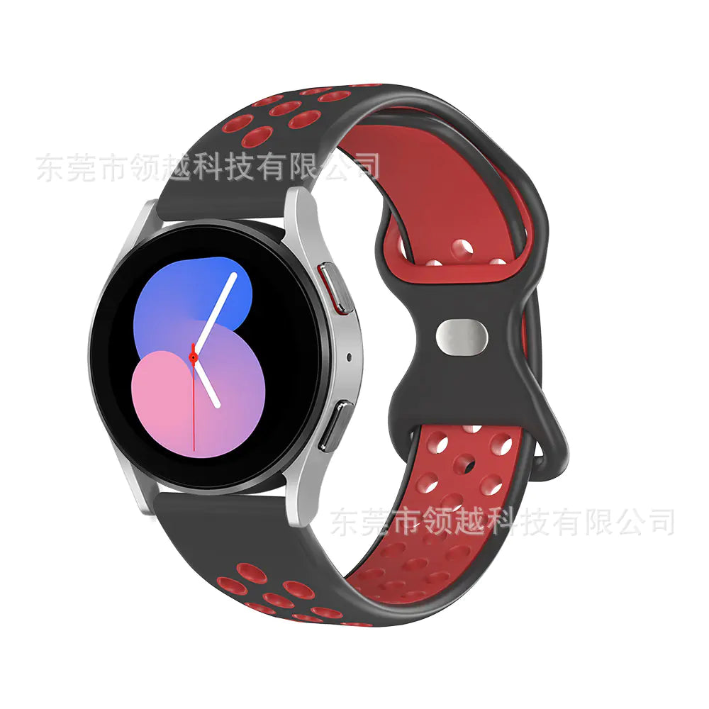 Silicone Watch Strap with Butterfly Clasp for Samsung & Huawei