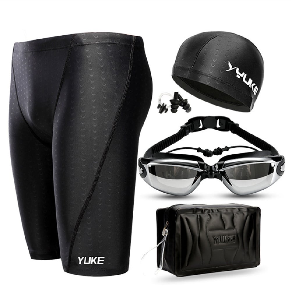 Men's Waterproof Swimming Cap and Goggles Set
