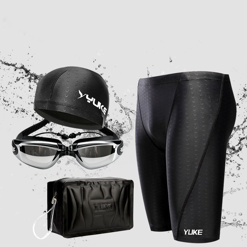 Men's Waterproof Swimming Cap and Goggles Set