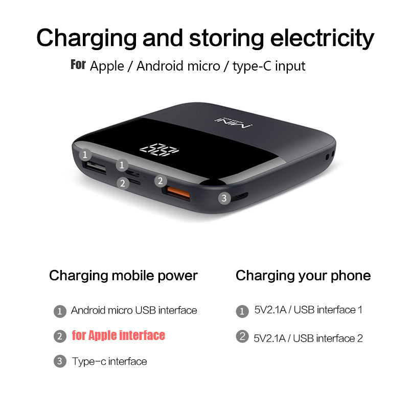 New Mini High-Capacity Digital Power Bank