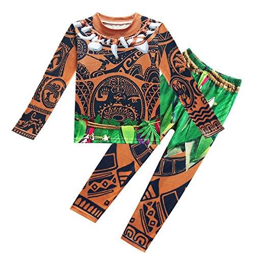 LEMONBABY Little Kids Boys Girls Super Hero Character Costume Home Wear Pajamas Sets Cotton Sleepwear (5Y Ocean Adventure)