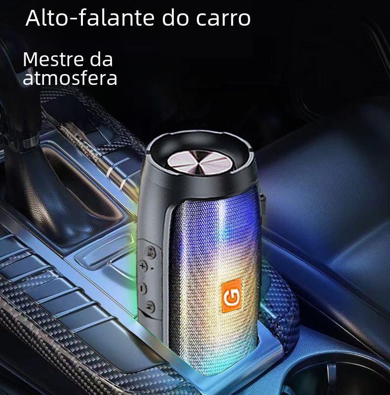 Mini Bluetooth Speaker with Bass and Colorful Lights