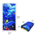 Red Coral & Whale Beach Towels for Yoga & Swimming