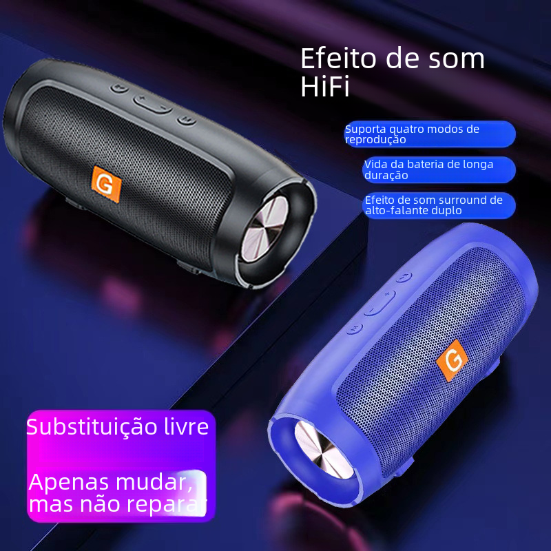 Mini Bluetooth Speaker with Bass and Colorful Lights