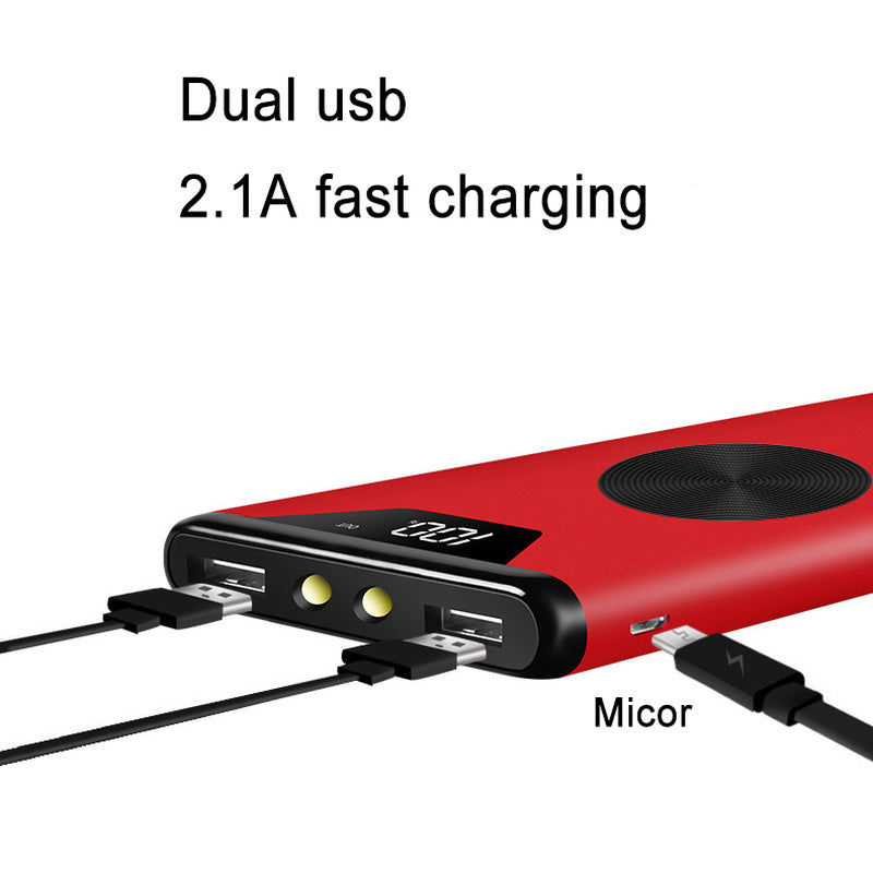 20000mAh Wireless Power Bank with Dual USB LED Display