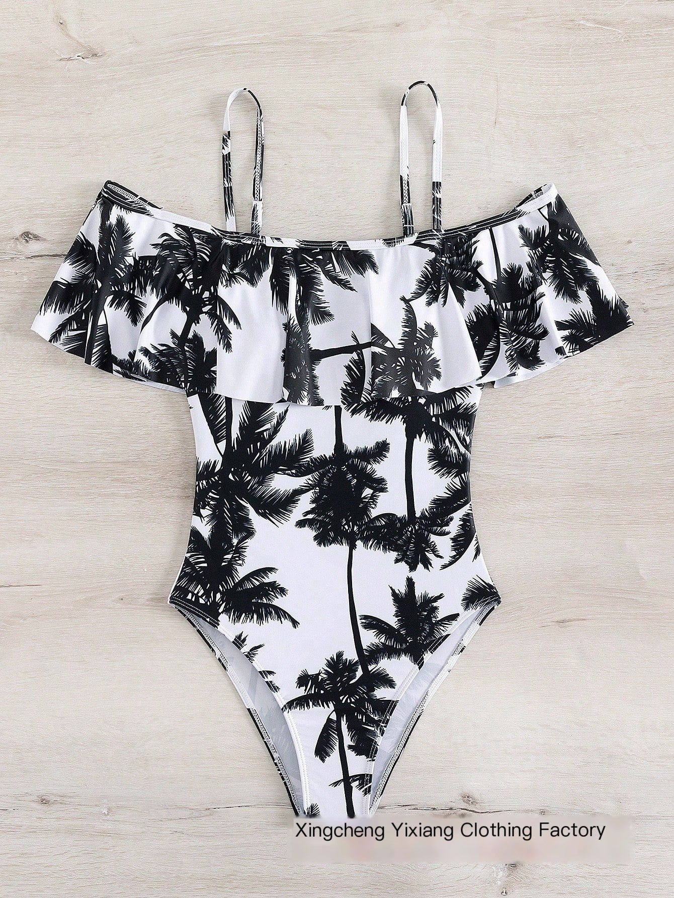 Women's High Waist Slim Pattern Swimming Trunks