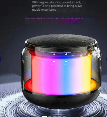 Portable Mini Bluetooth Speaker with Colorful Lights
