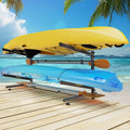 Bonnlo Kayak Storage Rack Adjustable Heavy Duty Kayak Rack for 2 Kayaks Paddle Boards Kayak Paddle Holder for Garage Holds up to 274 lbs Spacesaver Gentle on Padding Boat Organizer