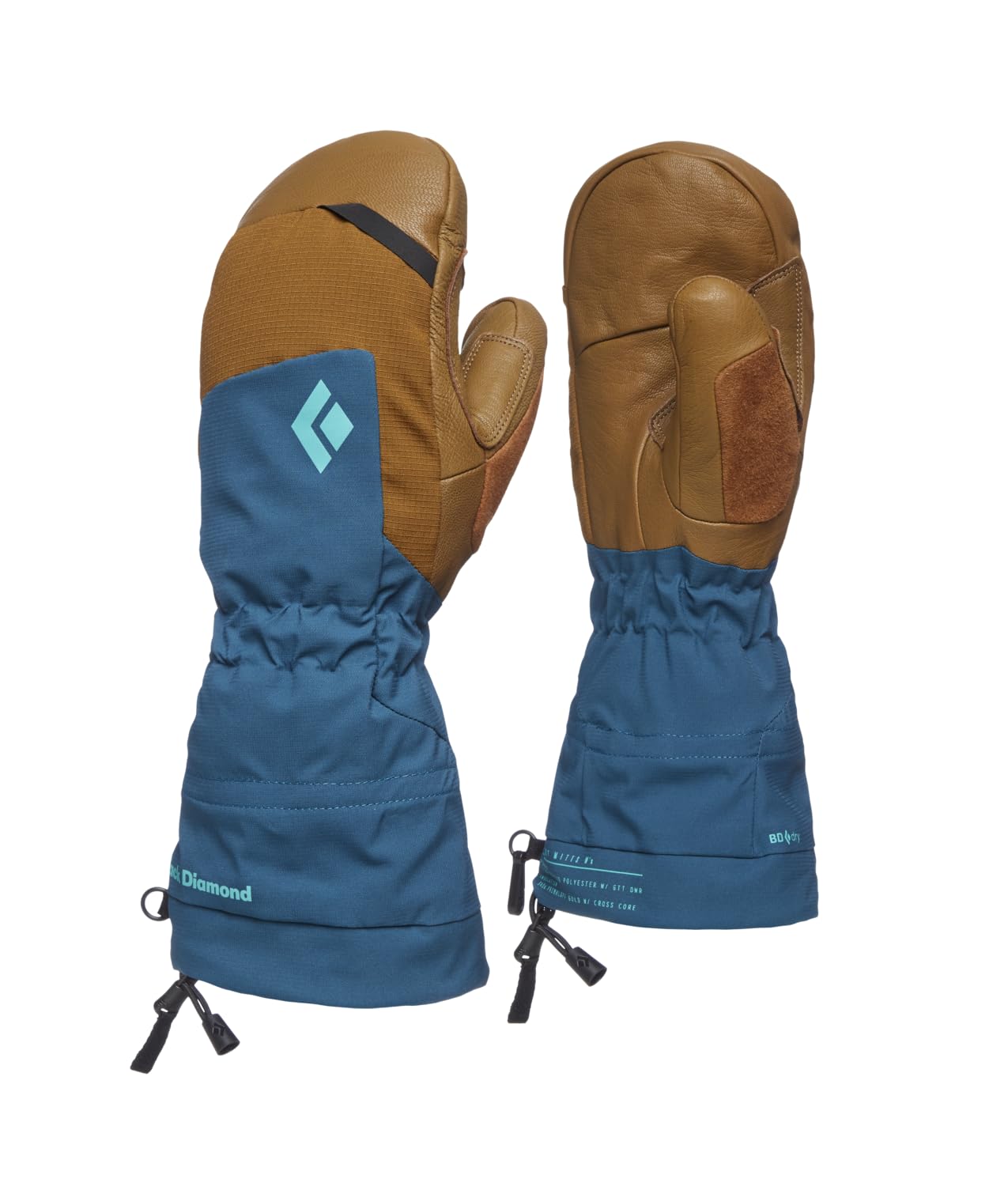 BLACK DIAMOND Womens Mercury Mitts Waterproof Cold Weather Snow Mittens for Skiing Mountaineering Snowboarding Azurite-NPF Small
