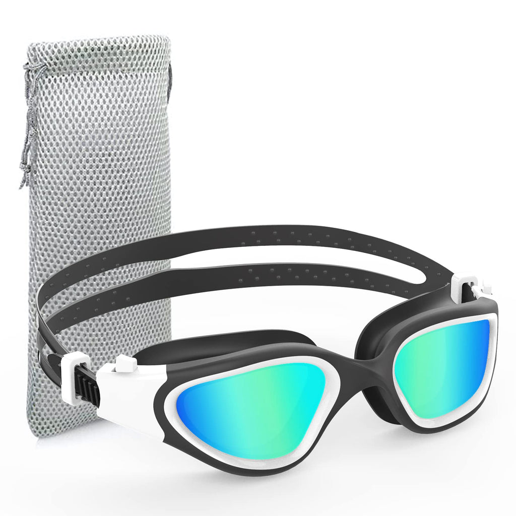 Kimasha Swim Goggles Polarized Swimming Goggles Swimming Goggles for Men Women AdultsAnti Fog/UV Protection (Polarized + Mirror Gold)