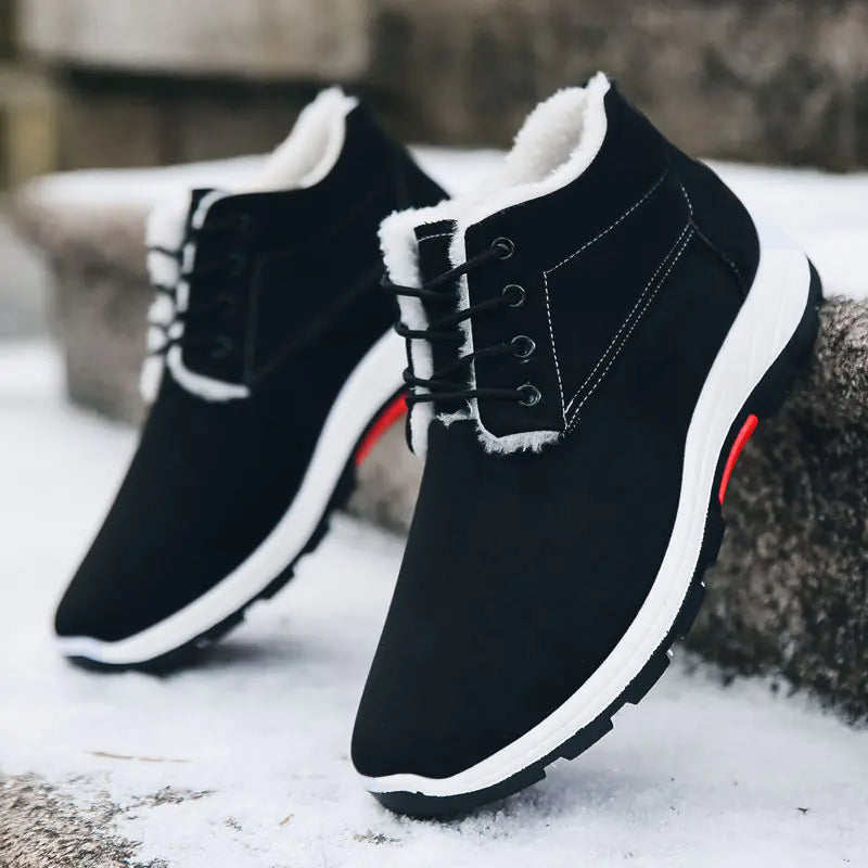 Casual British Wear-Resistant Cotton Rubber Shoes