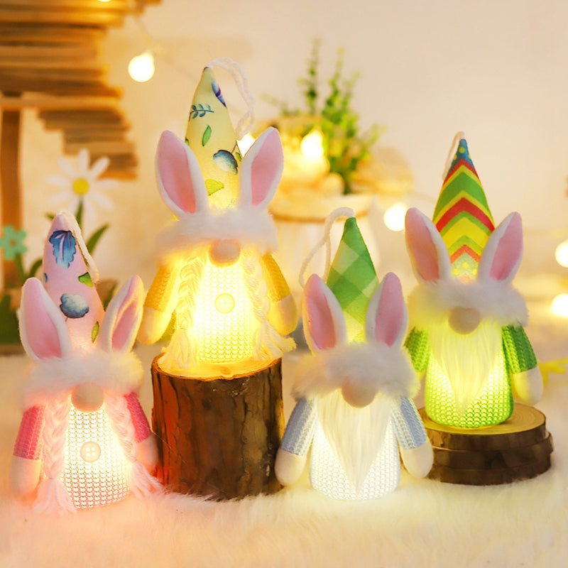 Easter Decoration with Lights and Creative Arrangements