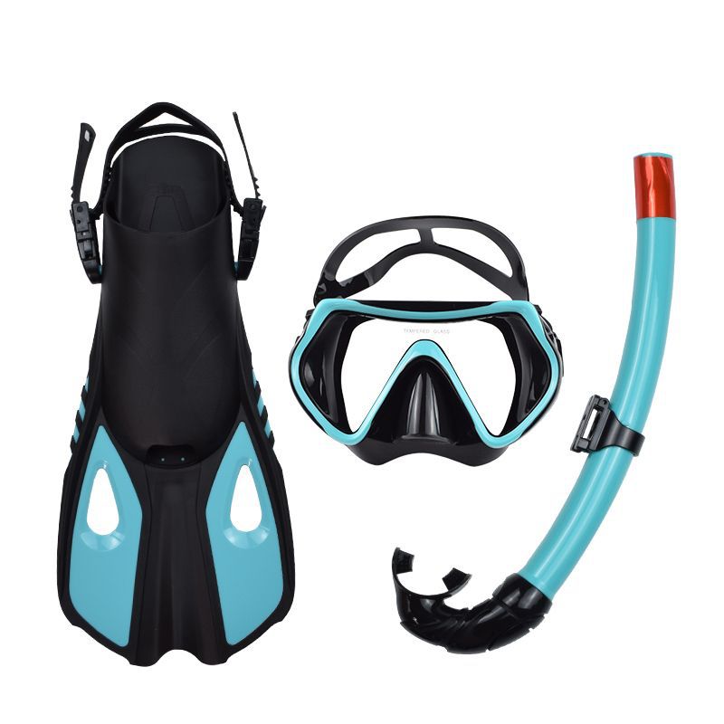 Outdoor Snorkeling Set with Mask, Fins, and Snorkel