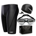 Men's Waterproof Swimming Cap and Goggles Set