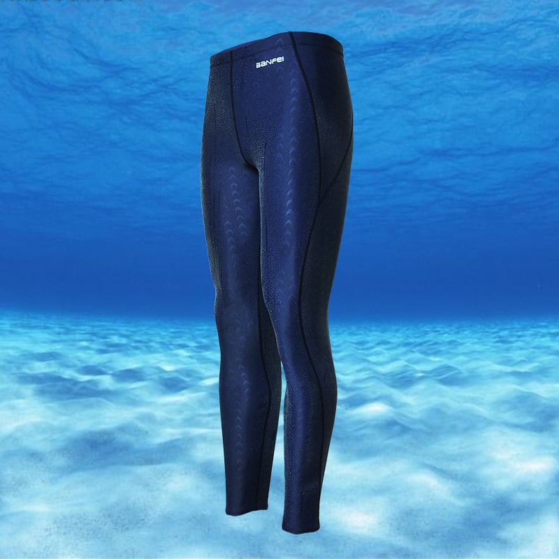 Sunproof Shark Skin Men's Long Leg Swimming Trunks
