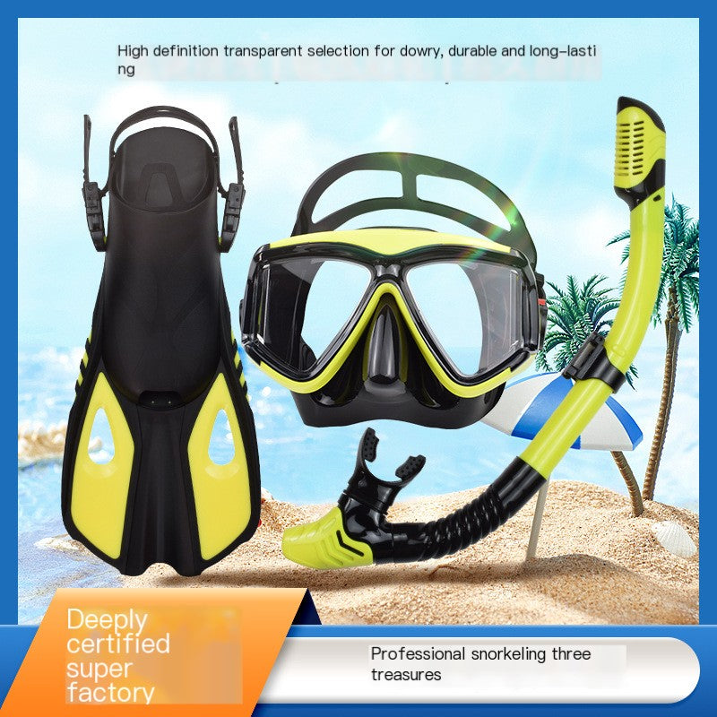 Adult Snorkeling Set with Dry Snorkel and Fins