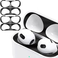 2Set Dust Guard Dust Guard Sticker Compatible with Apple AirPods 4（2024） - Anti-Dust Film Protects from Iron/Metal DustUltra Slim Film Cover Dust Protect Wireless Charging Case (Black+Black)