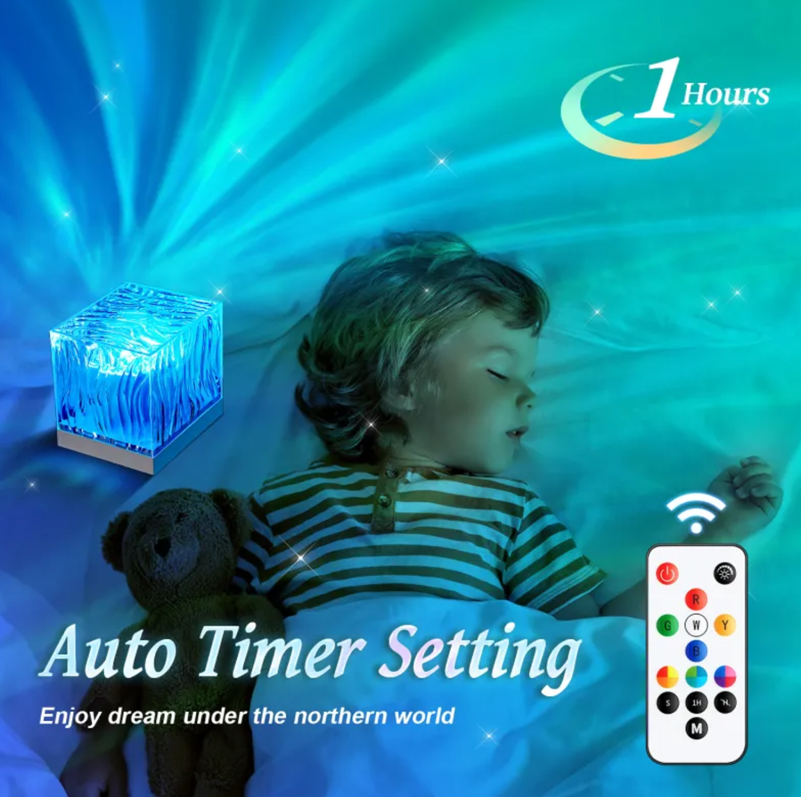 Northern Lights Ripple Projection Lamp
