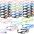 Konohan 24 Pack Swim Goggles Anti Fog Swimming Equipment with Protection Polarized Women Men Swimming Goggles No Leaking Full Protection Sport Swimming Goggles with Wide View for Adult Youth