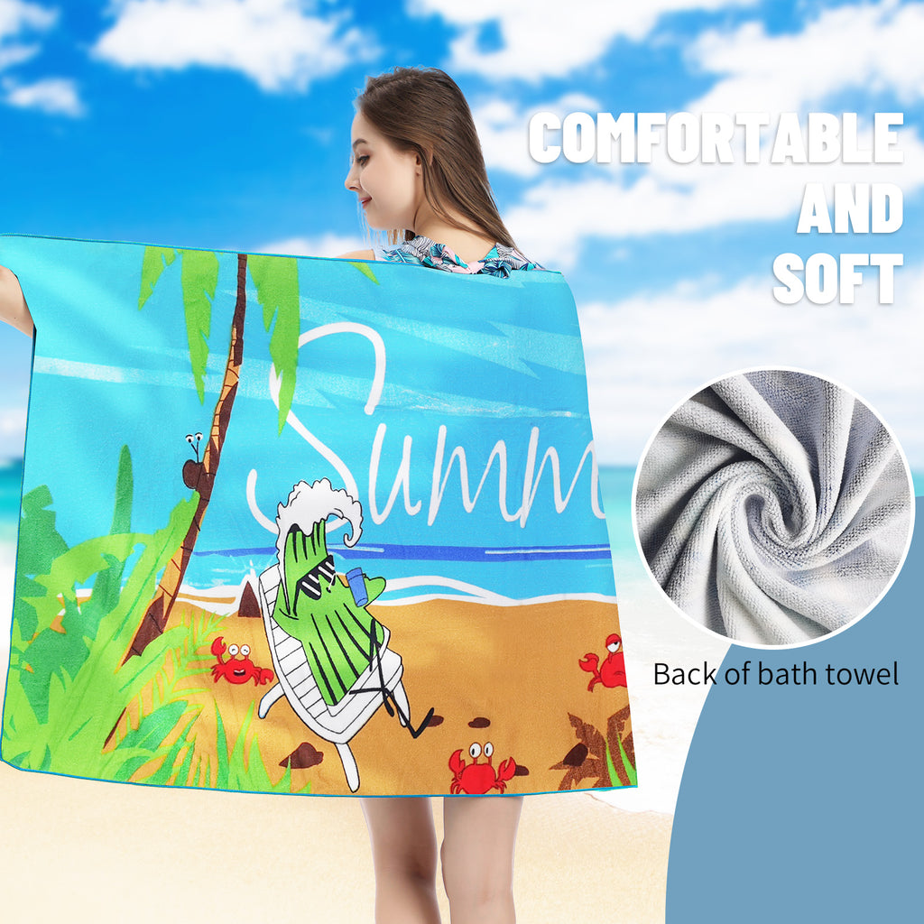 Quick-Drying Summer Beach Towel for Surfing & Swimming