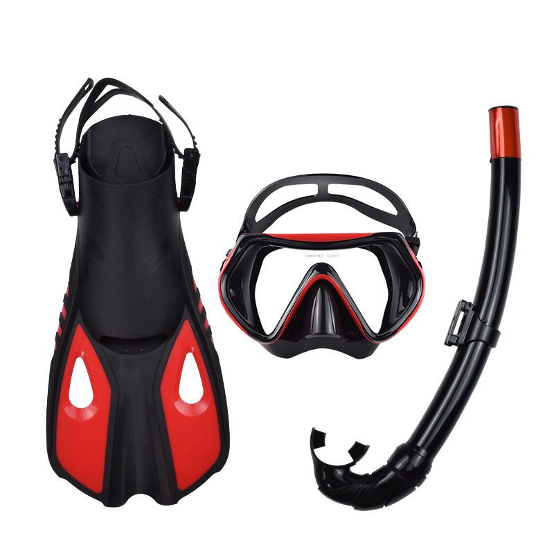 Outdoor Snorkeling Set with Mask, Fins, and Snorkel