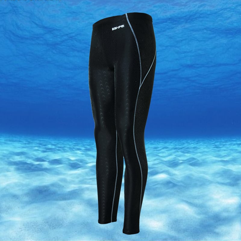 Sunproof Shark Skin Men's Long Leg Swimming Trunks