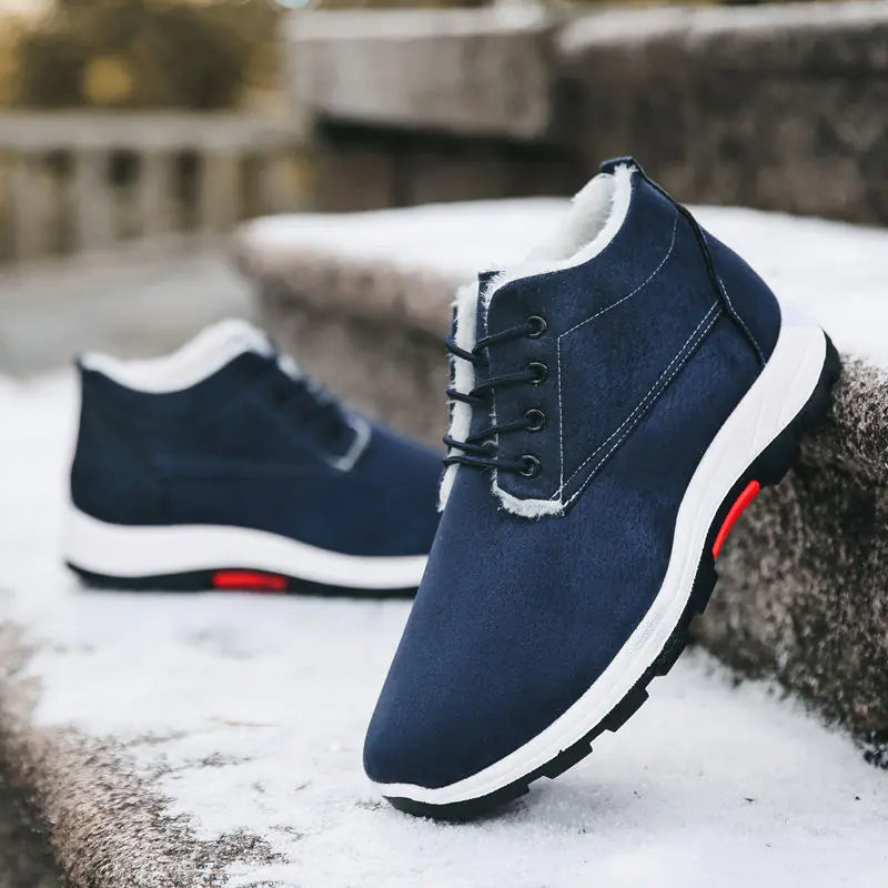 Casual British Wear-Resistant Cotton Rubber Shoes