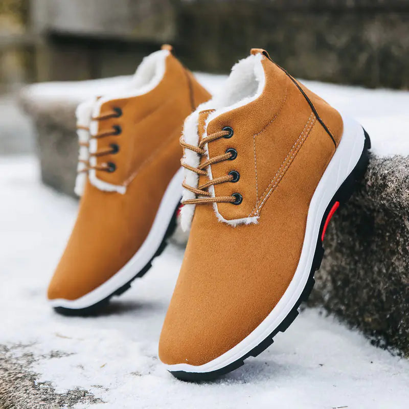 Casual British Wear-Resistant Cotton Rubber Shoes