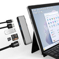 Surface Pro 11 USB Hub Surface Pro 9 USB Hub Docking Station with 4K HDMI USB-C Thunderbolt 4(8K Video+Data+100W PD) USB 3.0 * 2 SD TF Card Slot USB C Hub for Surface Pro 11/Pro 10/Pro 9/Pro X